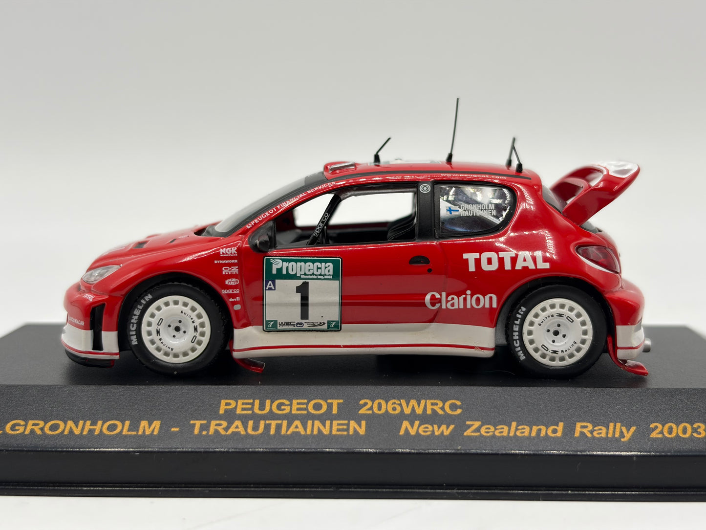 1/43 2003 Peugeot 206 WRC - Rally New Zealand - Gronholm / Rautiainen | Model Rally Car