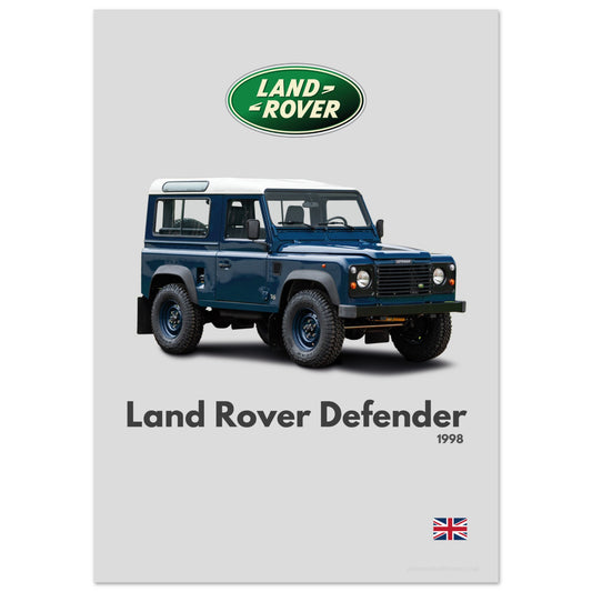 Land Rover Defender 90 Poster - Minimalist Collection