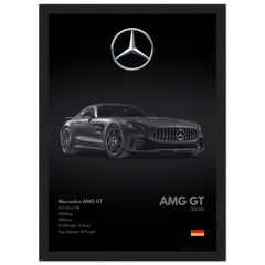 121 Mercedes AMG GT Poster - Monochrome Collection