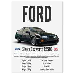 220 Ford Sierra Cosworth RS Poster - Precision Collection