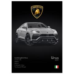 201 Lamborghini Urus Poster - Monochrome Collection