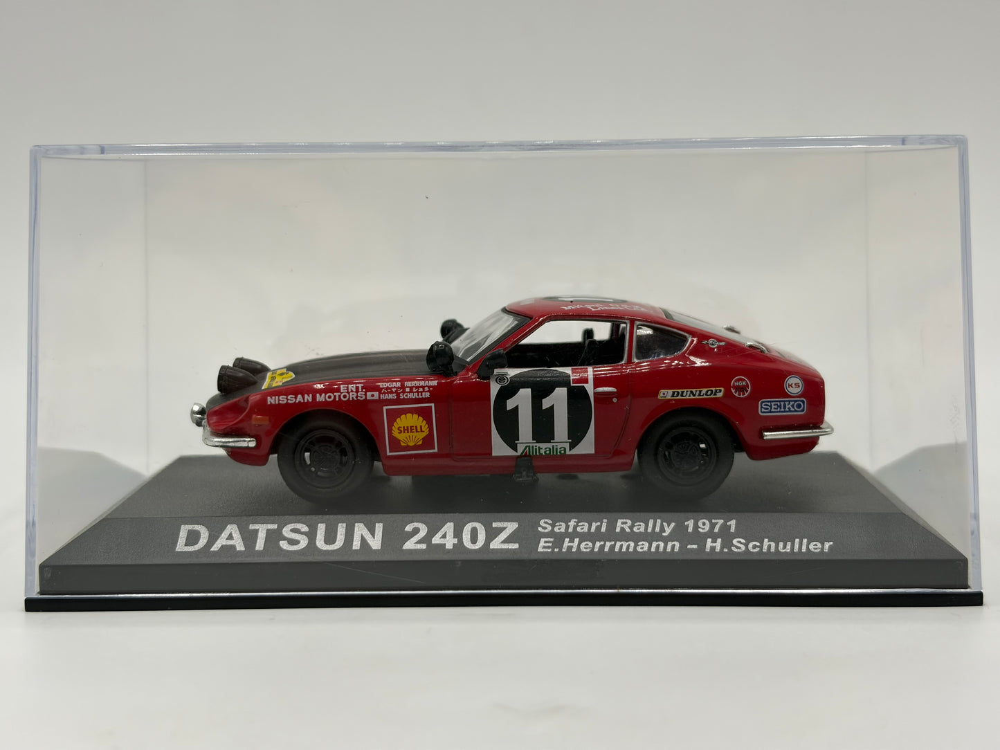 1/43 1971 Datsun 240Z - Safari Rally - Herrmann / Schuller | Model Rally Car