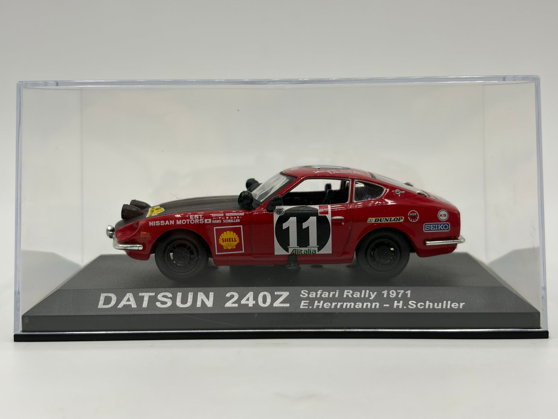 1/43 1971 Datsun 240Z - Safari Rally - Herrmann / Schuller | Model Rally Car