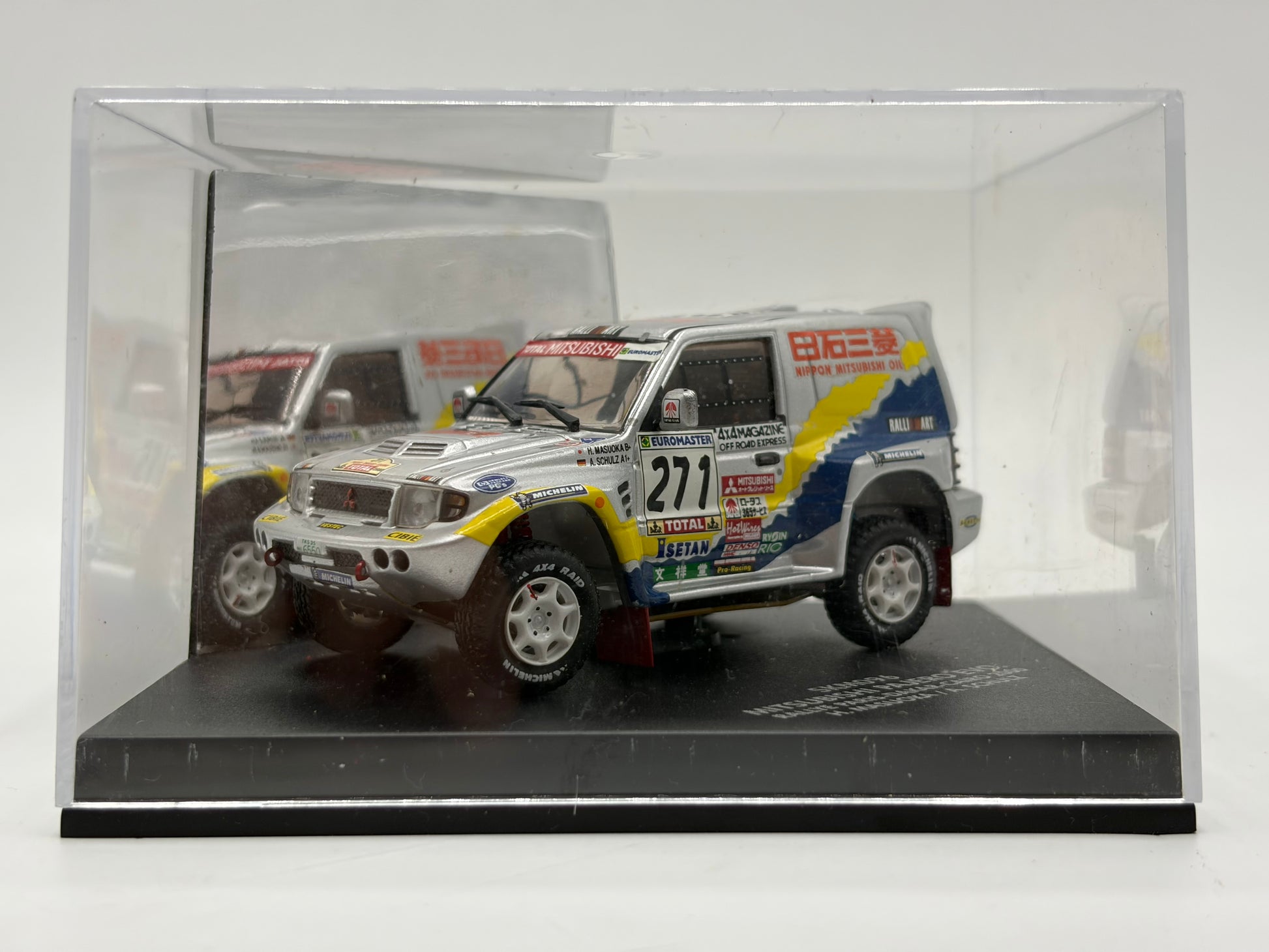 1/43 2000 Mitsubishi Pajero Evo - Paris-Dakar-Cairo Rally - Masuoka / Schulz | Model Rally Car