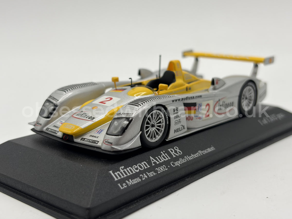 1/43 2002 Infineon Audi R8 - Capello / Herbert / Pescatori - Minichamps | Model Le Mans Car
