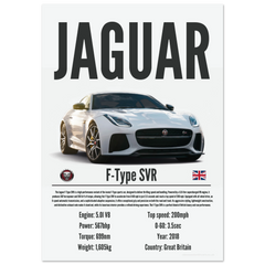 181 Jaguar F-Type SVR Poster - Precision Collection