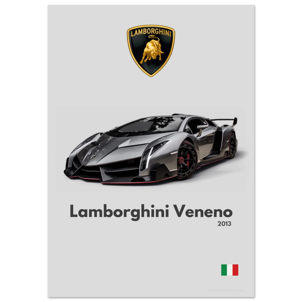 170 Lamborghini Veneno Poster - Minimalist Collection