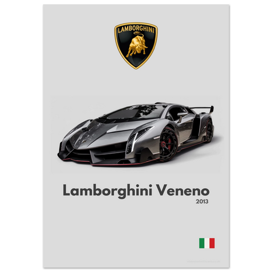 Lamborghini Veneno Poster - Minimalist Collection