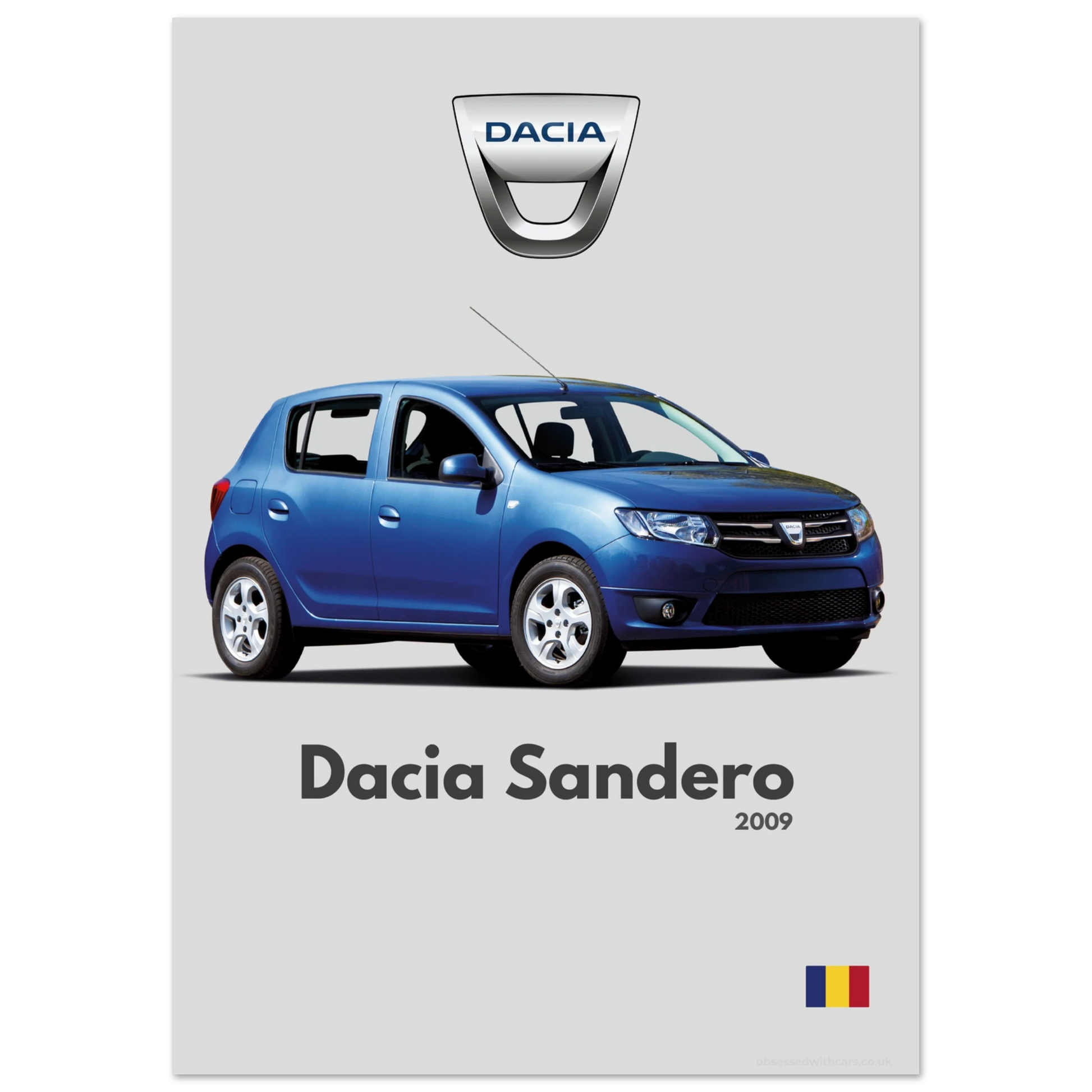 Dacia Sandero Poster - Minimalist Collection