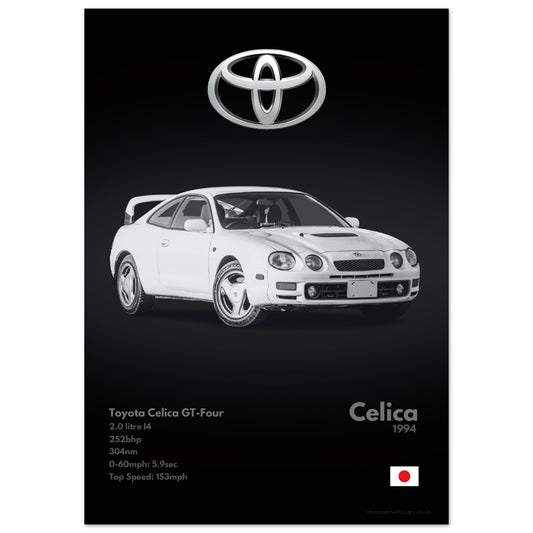 Toyota Celica GT-Four Poster - Monochrome Collection