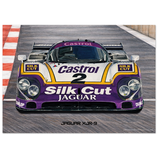 Silk Cut Jaguar XJR-9 Poster - Le Mans Legends Collection