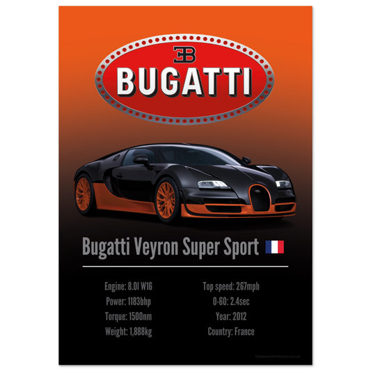 Bugatti Veyron Super Sport Poster - Accent Collection