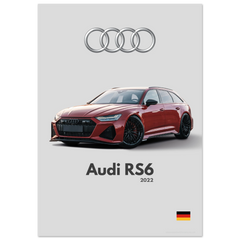 051 Audi RS6 Poster - Minimalist Collection