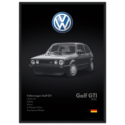 160 Volkswagen Golf GTI Poster - Monochrome Collection