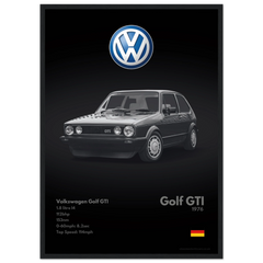 160 Volkswagen Golf GTI Poster - Monochrome Collection