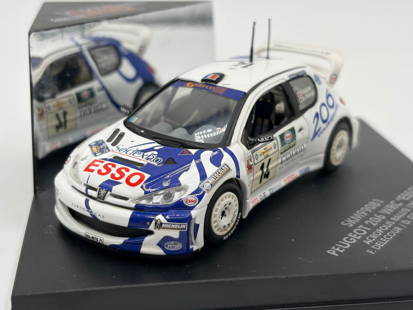 1/43 1999 Peugeot 206 WRC - Acropolis Rallye - Delecour / Grataloup - Skid