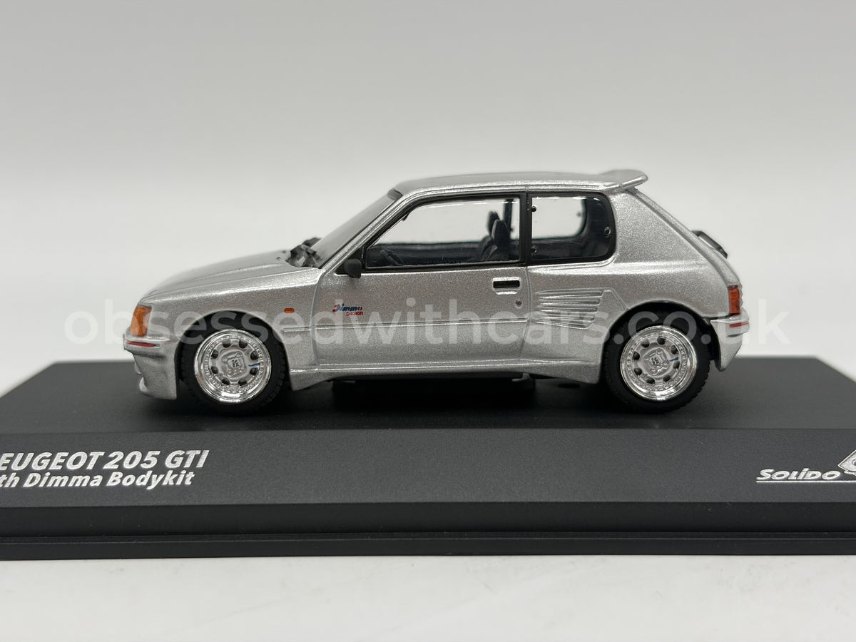 1/43 1992 Peugeot 205 GTI with Dimma Bodykit - Gris Futura - Solido | Model Car