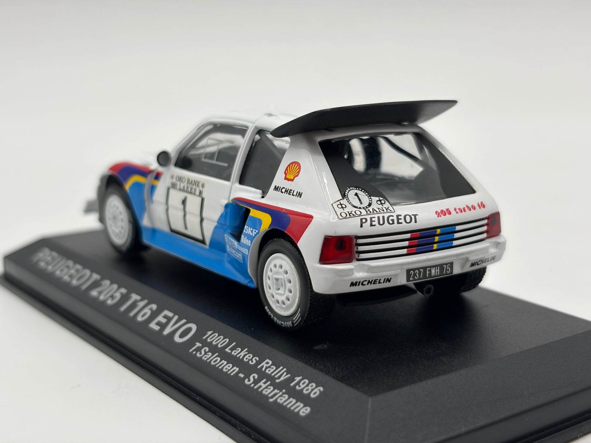 1/43 1986 Peugeot 205 T16 Evo - 1000 Lakes Rally - Salonen / Harjanne | Model Rally Car