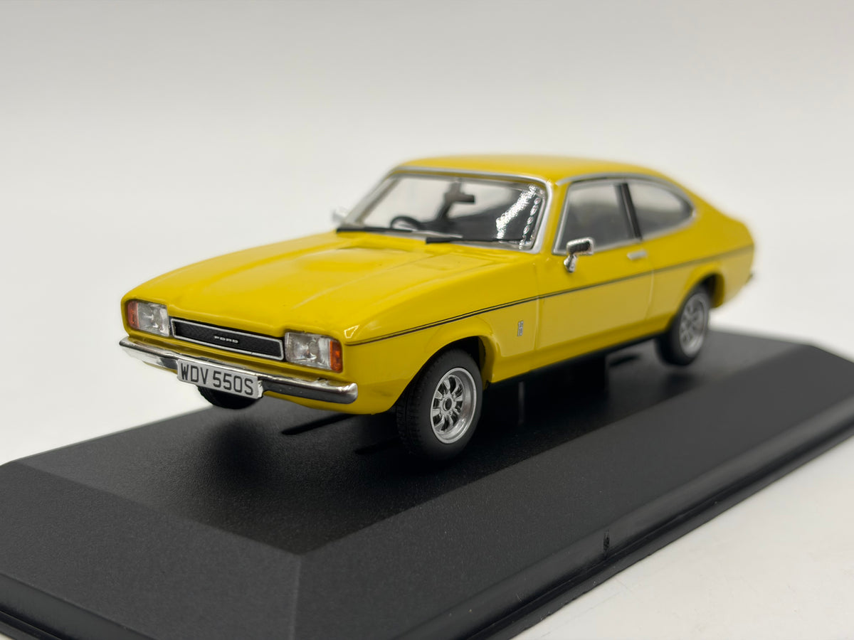 1/43 1977 Ford Capri Mk2 - Signal Yellow - Corgi Vanguards | Model Car
