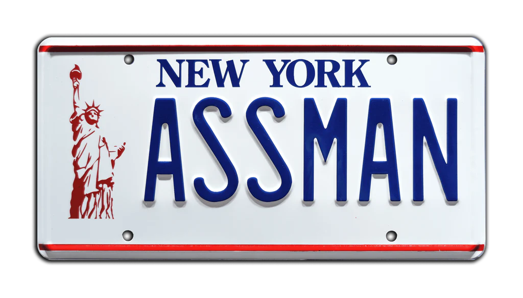 ASSMAN - Seinfield - Cosmo Kramer's Impala | License Plate