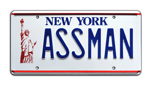 ASSMAN - Seinfield - Cosmo Kramer's Impala | License Plate