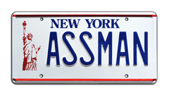 ASSMAN - Seinfield - Cosmo Kramer's Impala | License Plate