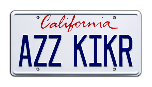 AZZ KIKR - Con Air - Malloy's Corvette | License Plate