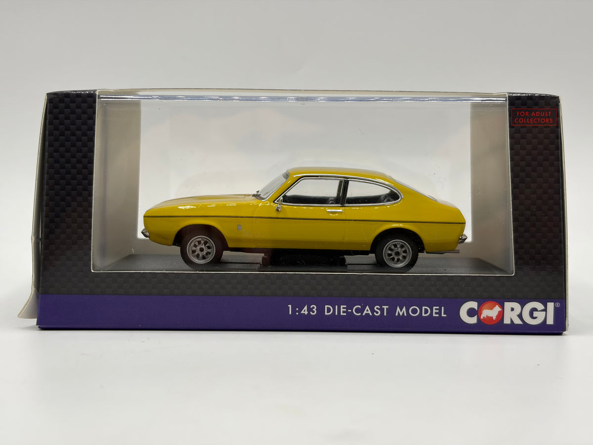 1/43 1977 Ford Capri Mk2 - Signal Yellow - Corgi Vanguards | Model Car