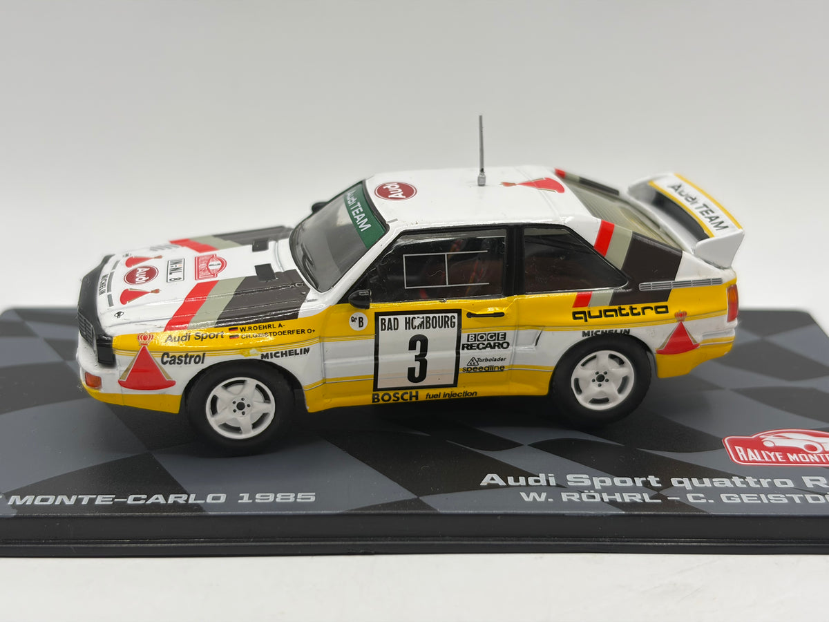 1/43 1985 Audi Sport Quattro Rallye - Rohrl / Geistdorfer | Model Rally Car