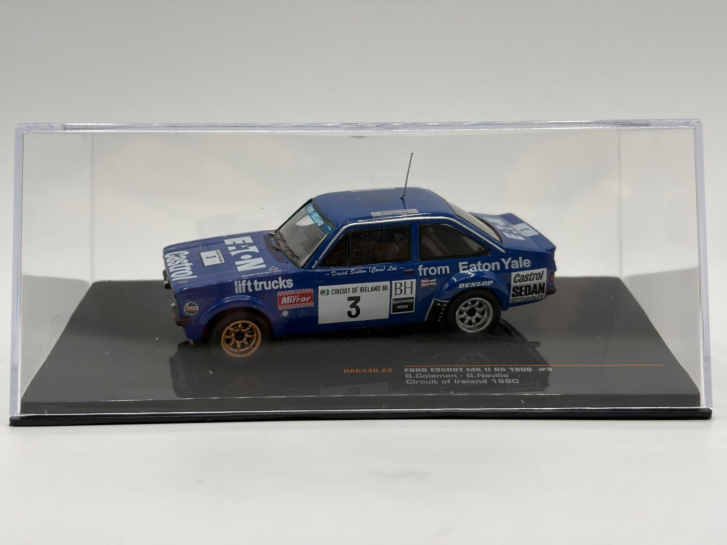 1/43 1980 Ford Escort MK2 RS1800 - Circuit of Ireland - Billy Coleman / Brendan Neville | Model Rally Car