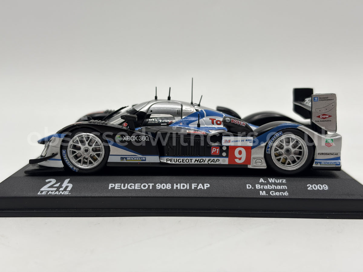 1/43 2009 Peugeot 908 HDI FAP - Brabham / Gene / Wurz | Model Le Mans Car