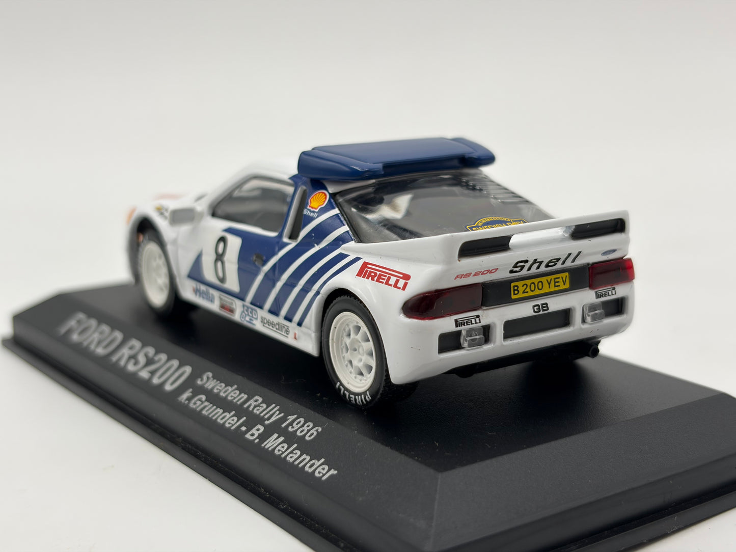 1/43 1986 Ford RS200 - Sweden Rally - Grundel / Melander | Model Rally Car