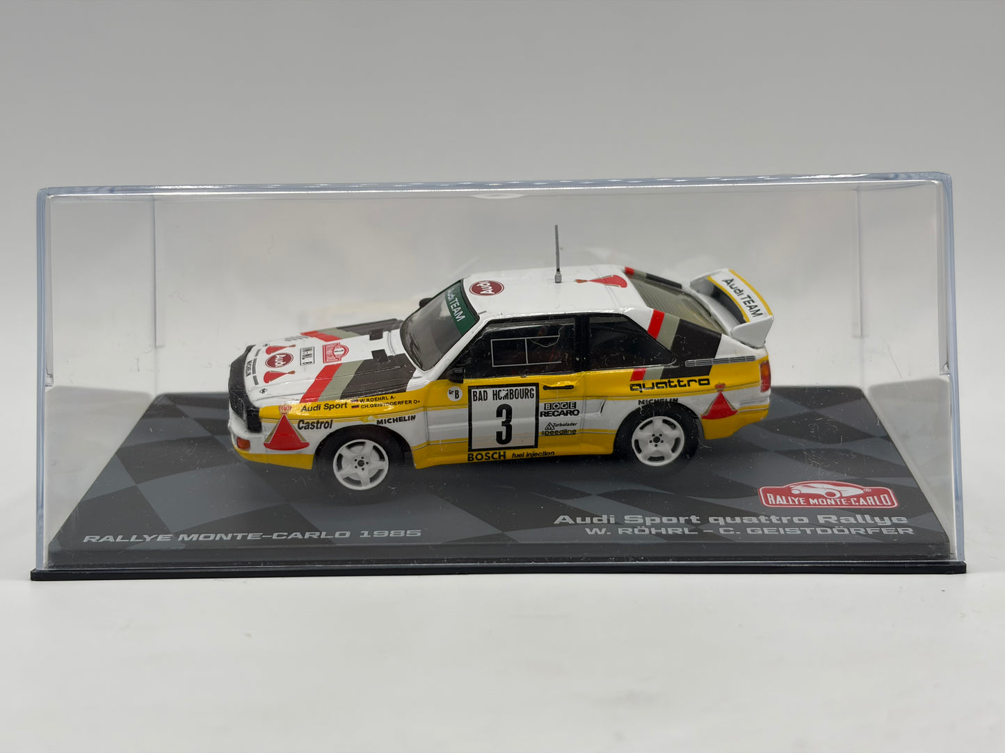 1/43 1985 Audi Sport Quattro Rallye - Rohrl / Geistdorfer | Model Rally Car