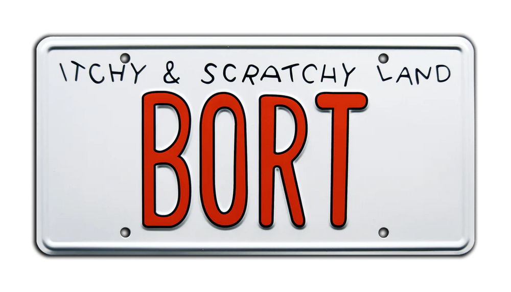 BORT - The Simpsons - Itchy & Scratchy Land | License Plate
