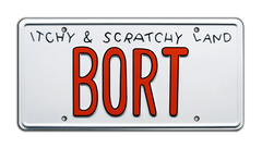 BORT - The Simpsons - Itchy & Scratchy Land | License Plate