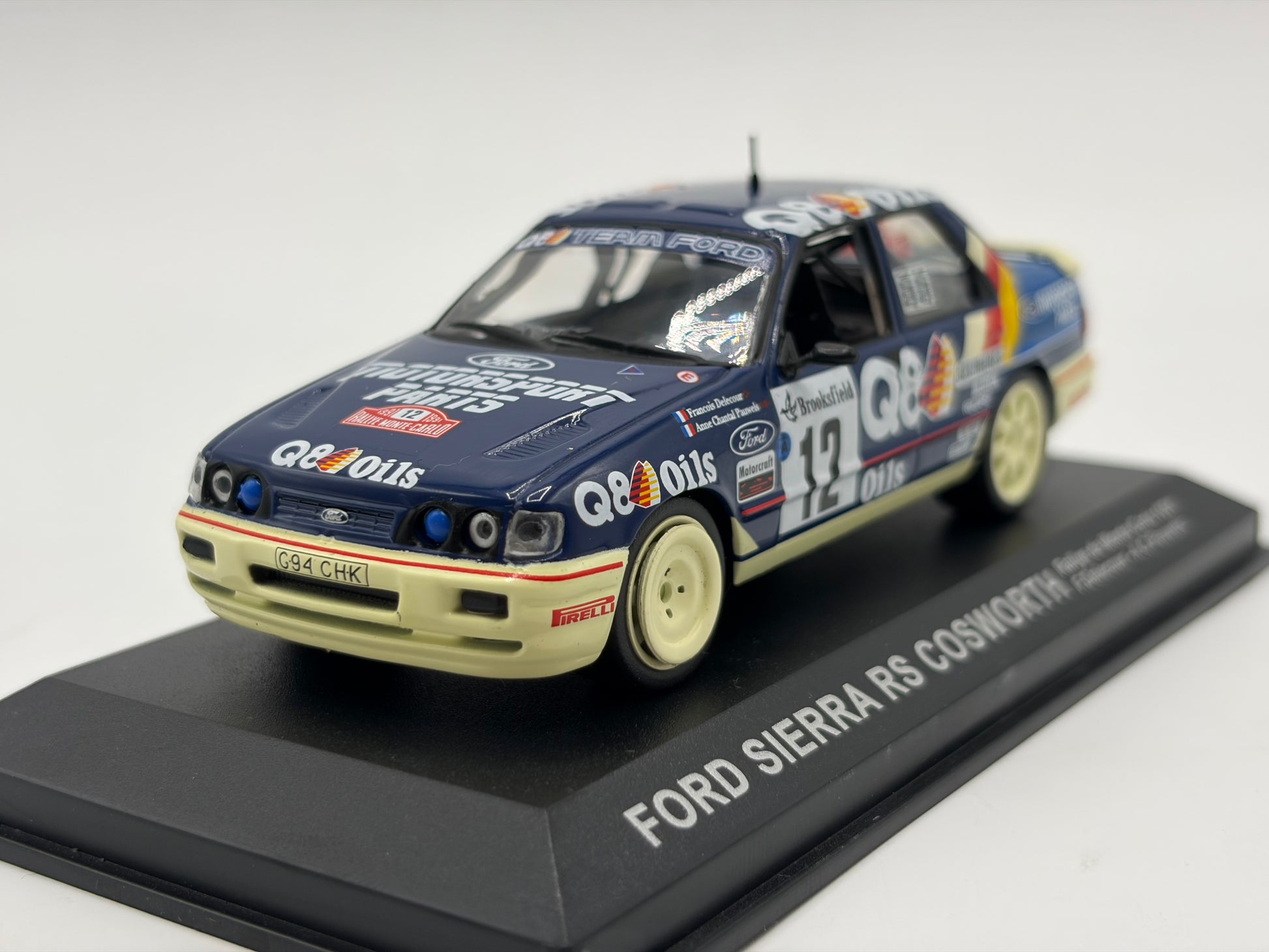 1/43 1991 Ford Sierra RS Cosworth - Monte Carlo Rally - Delecour / Pauwels | Model Rally Car