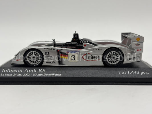 1/43 2002 Infineon Audi R8 - Krumm / Peter  Werner - Minichamps | Model Le Mans Car