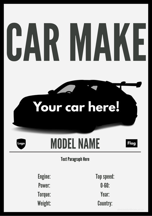 Custom Car Wall Art - Your Own Car