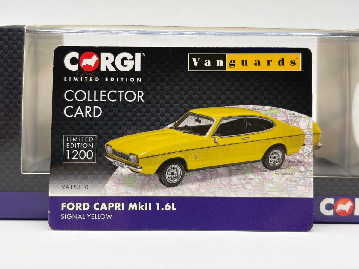 1/43 1977 Ford Capri Mk2 - Signal Yellow - Corgi Vanguards | Model Car