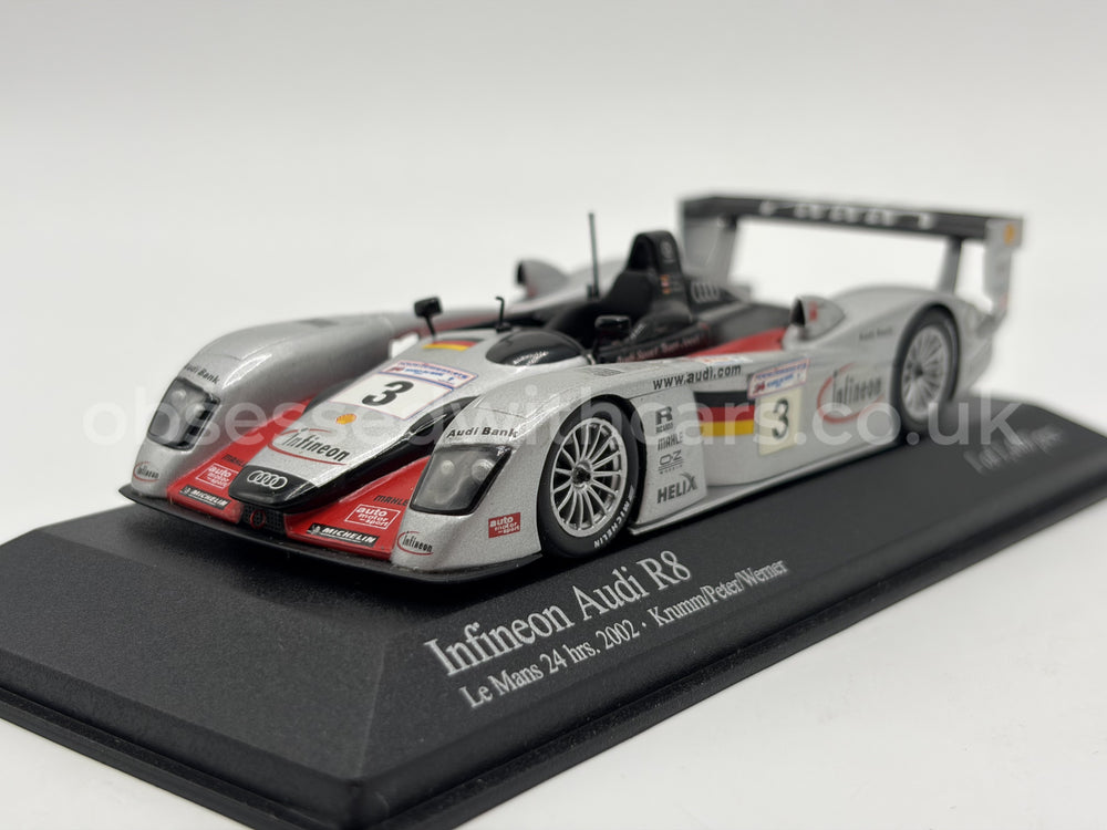 1/43 2002 Infineon Audi R8 - Krumm / Peter  Werner - Minichamps | Model Le Mans Car