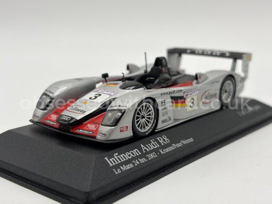 1/43 2002 Infineon Audi R8 - Krumm / Peter  Werner - Minichamps | Model Le Mans Car
