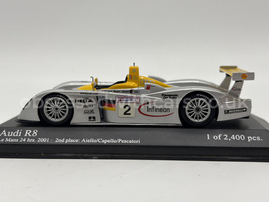 1/43 2001 Audi R8 - Aiello / Capello / Pescatori - Minichamps | Model Le Mans Car
