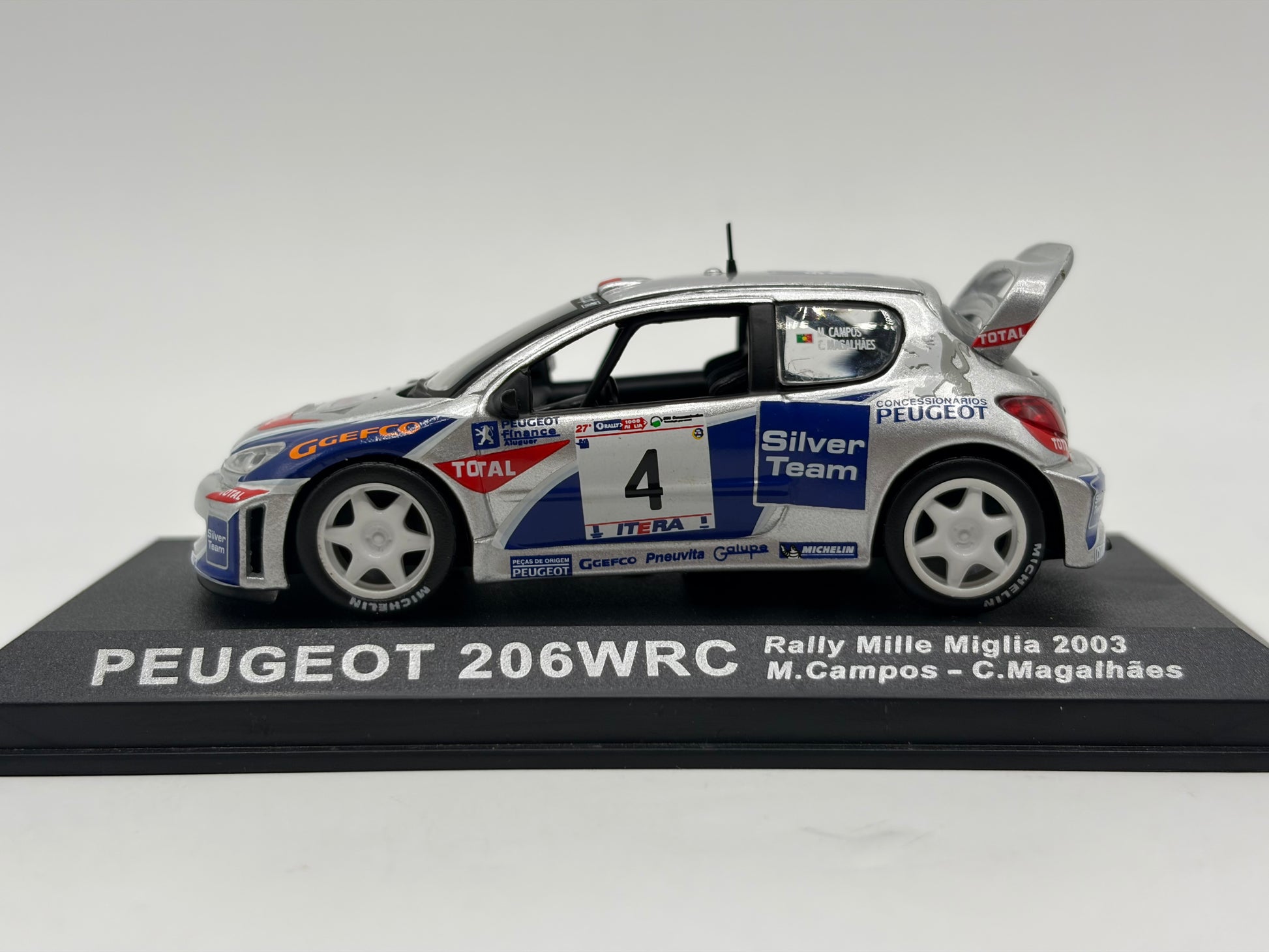 1/43 2003 Peugeot 206 WRC - Rally Mille Miglia - Campos / Magalhaes | Model Rally Car