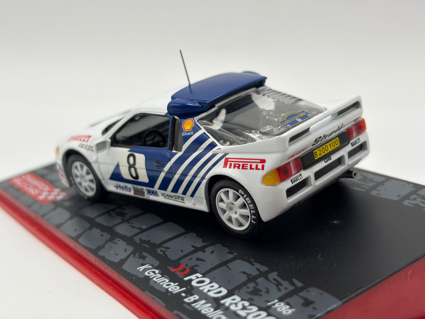 1/43 1986 Ford RS200 - Sweden Rally - Grundel / Melander | Model Rally Car
