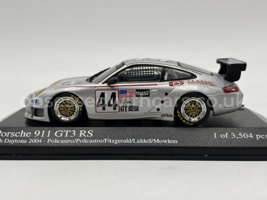 1/43 2004 Porsche 911 GT3 RS - 24h Daytona - Policastro / Policastro Jr / Fitzgerald / Liddell / Mowlem - Minichamps | Model Car