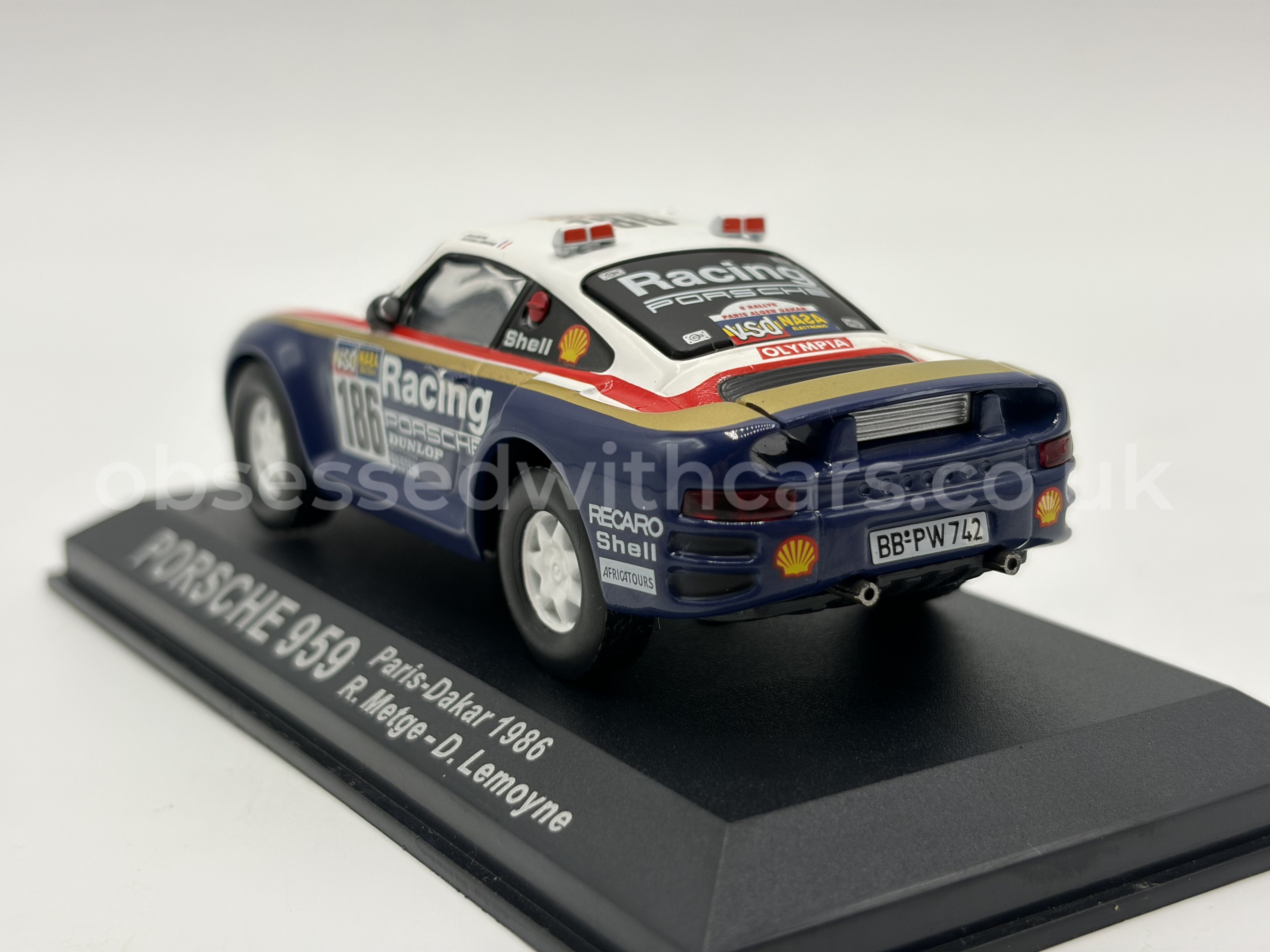 1/43 1986 Porsche 959 - Paris-Dakar - Metge / Lemoyne | Model Car