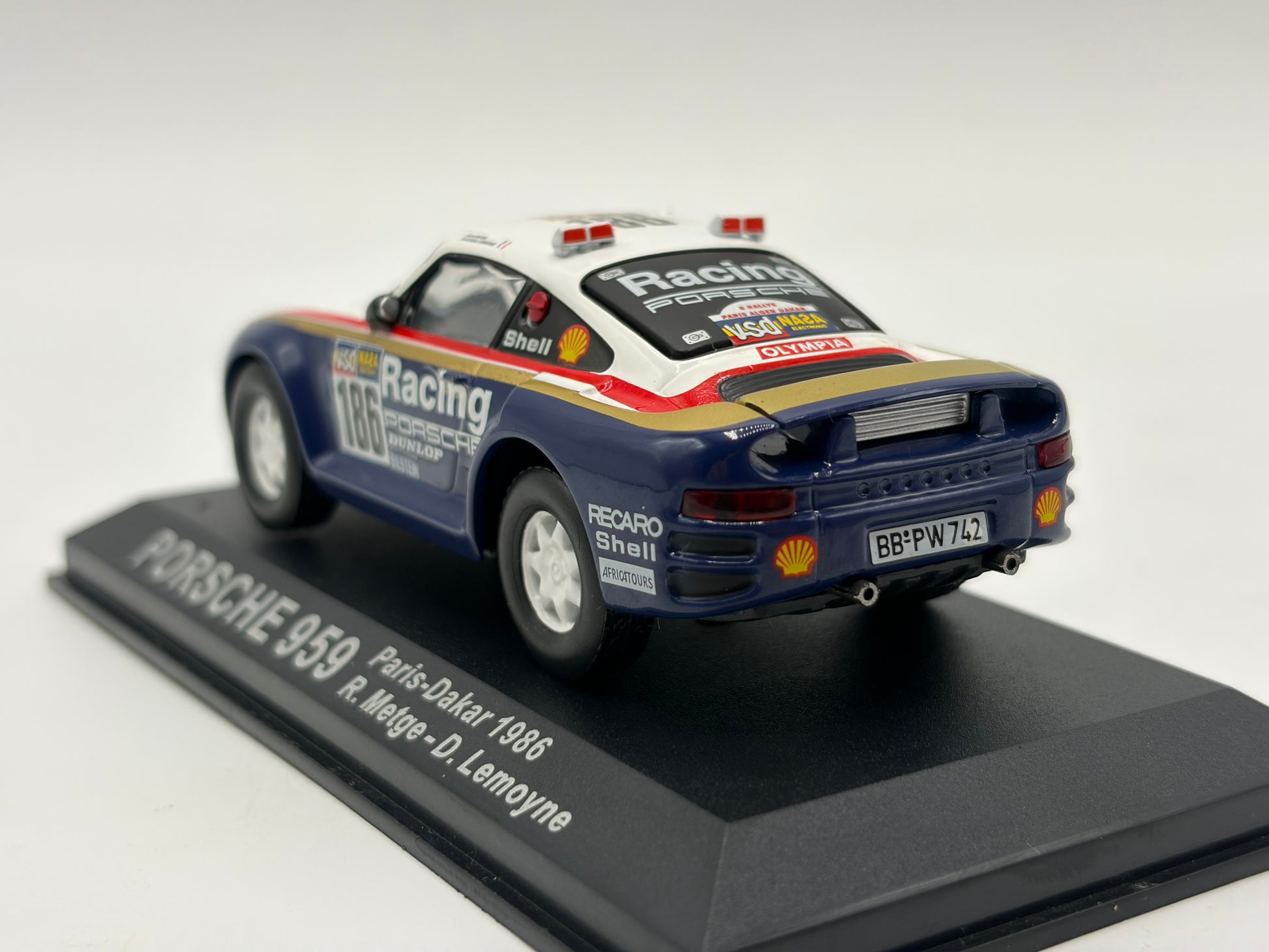 1/43 1986 Porsche 959 - Paris-Dakar - Metge / Lemoyne | Model Rally Car