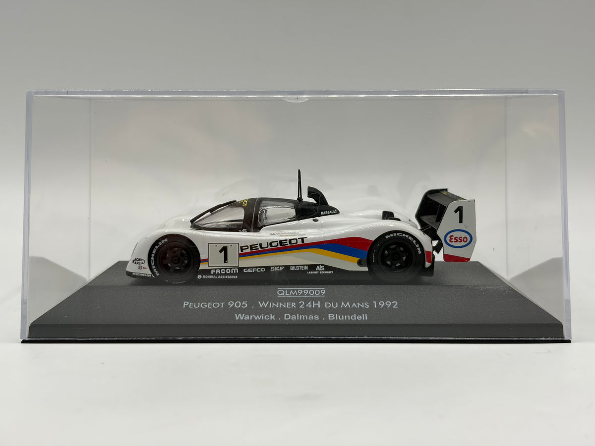 1/43 1992 Peugeot 905 - Warwick / Dalmas / Blundell - Quartzo | Model Le Mans Car