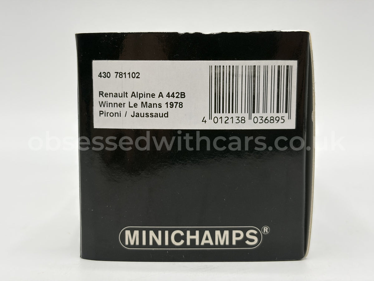 1/43 1978 Renault Alpine A442B - Pironi / Jaussaud - Minichamps | Model Le Mans Car