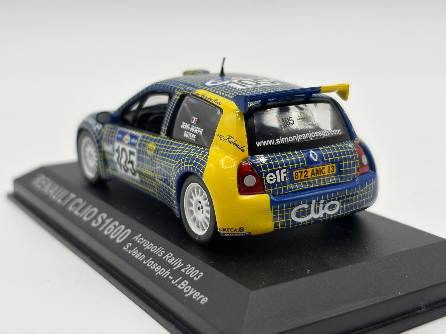 1/43 2003 Renault Clio S1600 - Acropolis Rally - Jean-Joseph / Boyere | Model Rally Car